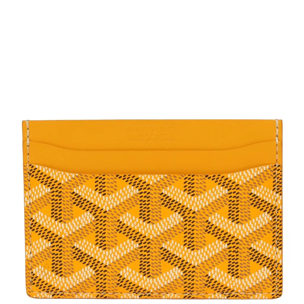 goyard Goyard Goyardine Canvas Yellow Saint-Sulpice Card Wallet