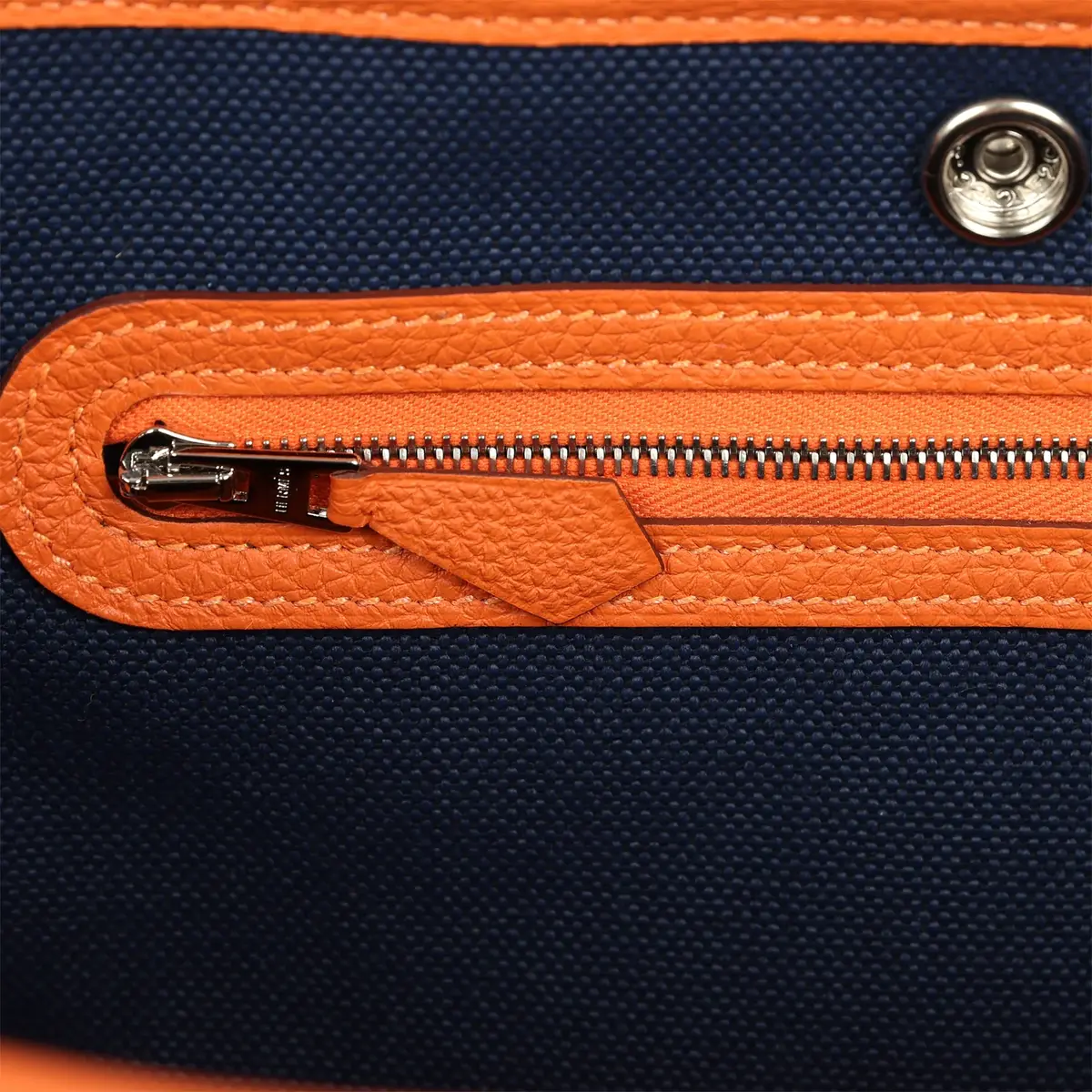HERMÈS Hermes Garden Party Neo 23 "Bredies" Orange, Rose Sakura, Bleu Navy Togo and Swift Palladium Hardware | Thumbnail 7 HERMÈS Hermes Garden Party Neo 23 "Bredies" Orange, Rose Sakura, Bleu Navy Togo and Swift Palladium Hardware | Thumbnail 7