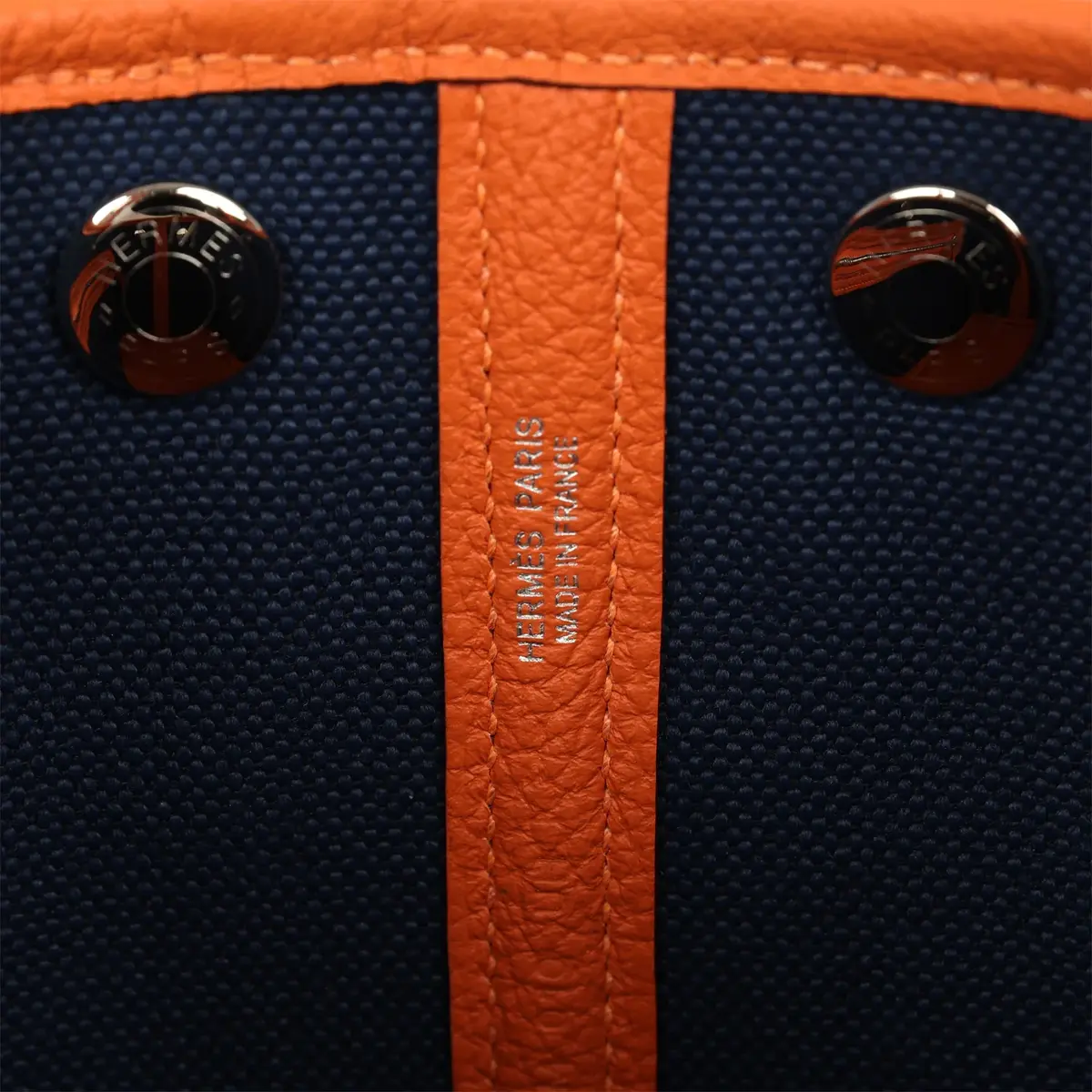HERMÈS Hermes Garden Party Neo 23 "Bredies" Orange, Rose Sakura, Bleu Navy Togo and Swift Palladium Hardware | Thumbnail 8 HERMÈS Hermes Garden Party Neo 23 "Bredies" Orange, Rose Sakura, Bleu Navy Togo and Swift Palladium Hardware | Thumbnail 8