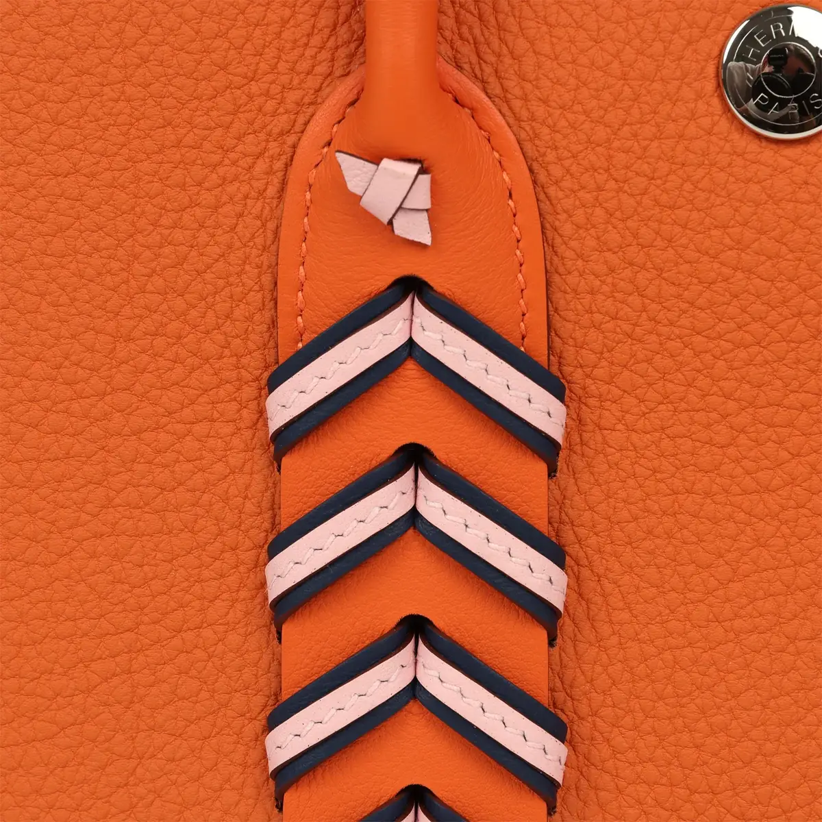 HERMÈS Hermes Garden Party Neo 23 "Bredies" Orange, Rose Sakura, Bleu Navy Togo and Swift Palladium Hardware | Thumbnail 10 HERMÈS Hermes Garden Party Neo 23 "Bredies" Orange, Rose Sakura, Bleu Navy Togo and Swift Palladium Hardware | Thumbnail 10