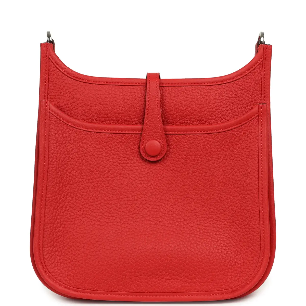 HERMÈS Hermes Evelyne 23 Rouge Radieux Clemence Palladium Hardware | Thumbnail 4