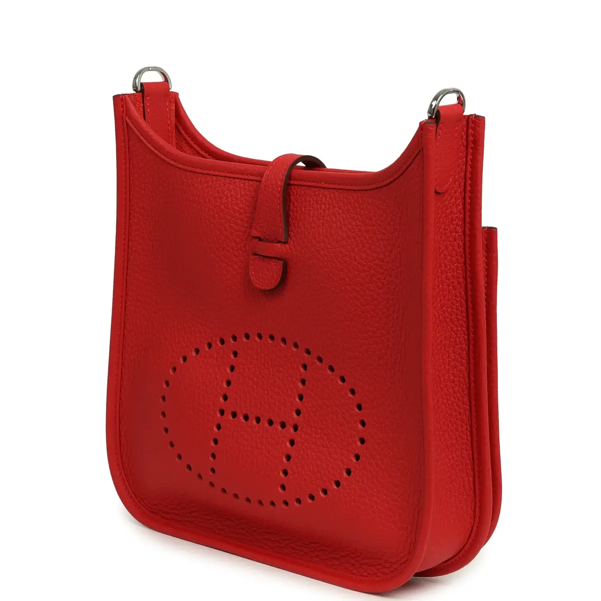 HERMÈS Hermes Evelyne 23 Rouge Radieux Clemence Palladium Hardware | Thumbnail 5