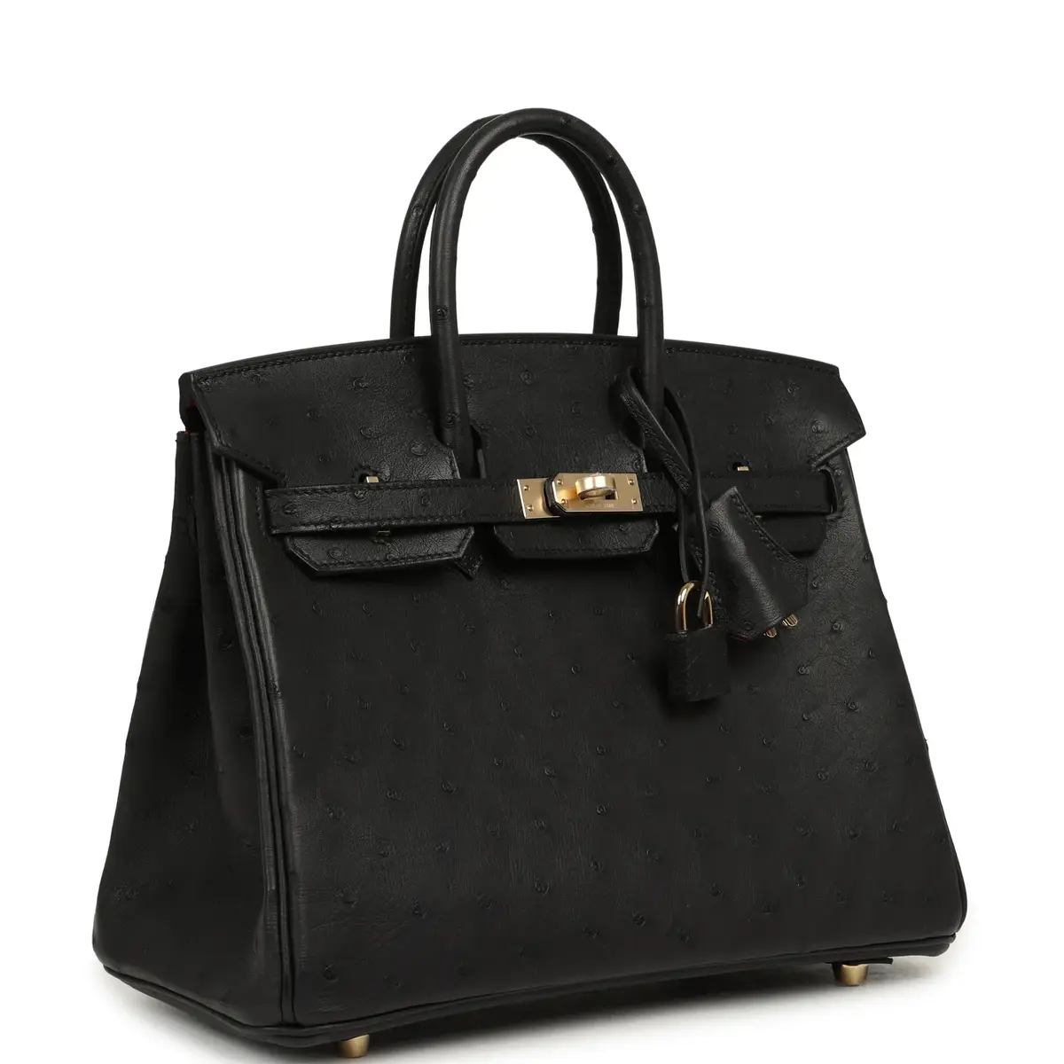 HERMÈS Hermes Special Order (HSS) Birkin 25 Black Verso Ostrich Permabrass Hardware | Thumbnail 2 HERMÈS Hermes Special Order (HSS) Birkin 25 Black Verso Ostrich Permabrass Hardware | Thumbnail 2