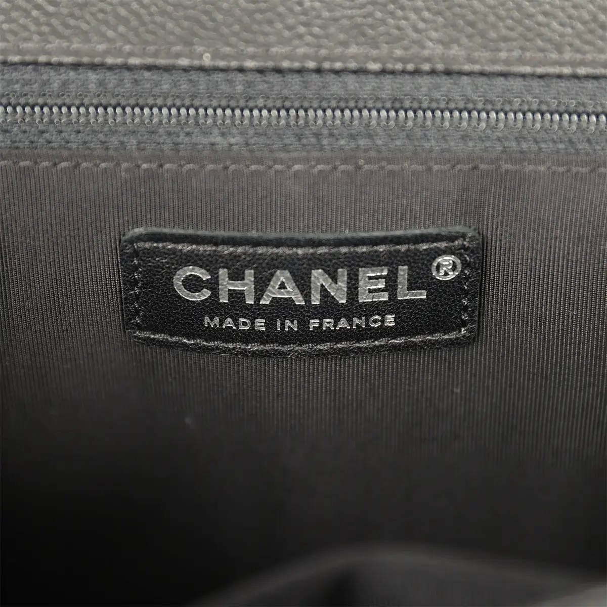 Chanel Pre-owned Chanel Medium Boy Bag Black Caviar Ruthenium Hardware | Thumbnail 10 Chanel Pre-owned Chanel Medium Boy Bag Black Caviar Ruthenium Hardware | Thumbnail 10