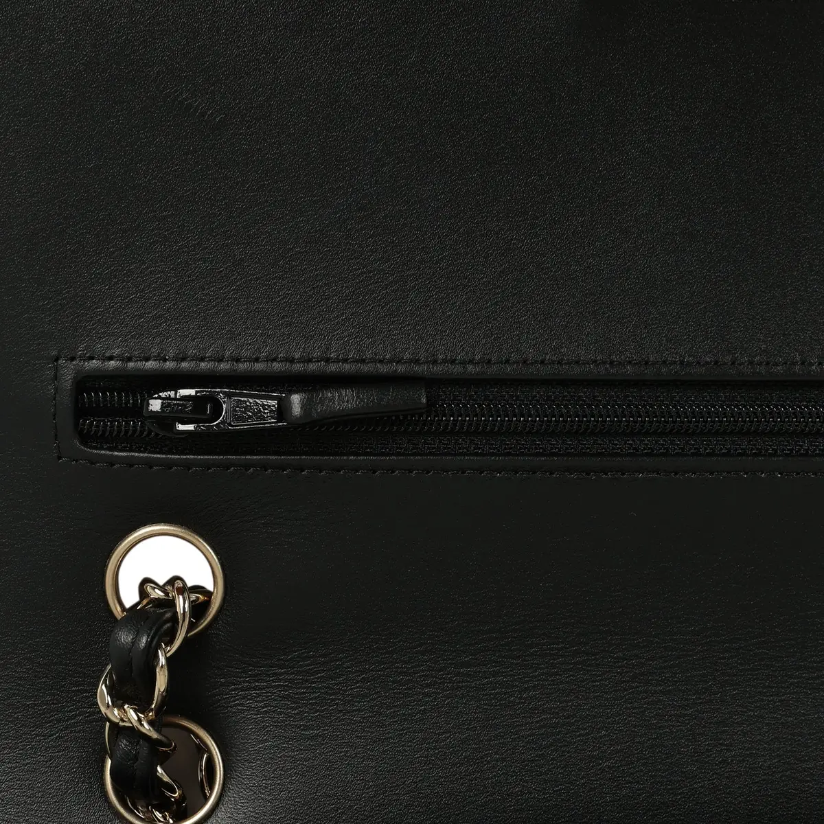 Chanel Pre-owned Chanel Medium Classic Double Flap Bag Black Patent Light Gold Hardware | Thumbnail 8 Chanel Pre-owned Chanel Medium Classic Double Flap Bag Black Patent Light Gold Hardware | Thumbnail 8