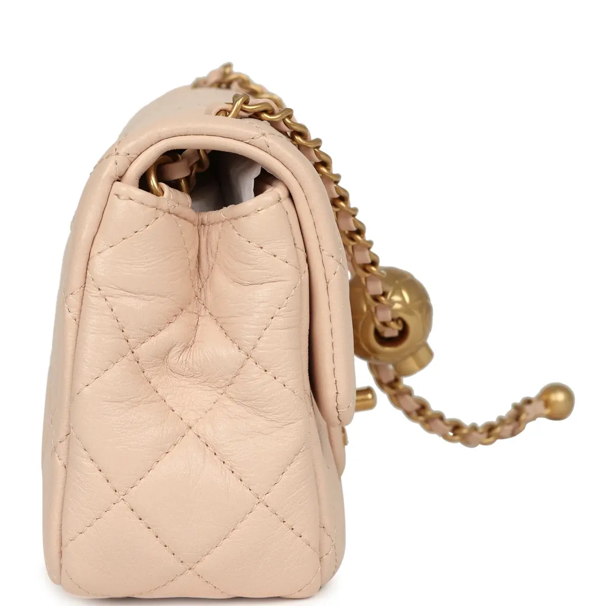 Chanel Pre-owned Chanel Mini Pearl Crush Rectangular Flap Bag Light Pink Lambskin Brushed Gold Hardware | Thumbnail 3 Chanel Pre-owned Chanel Mini Pearl Crush Rectangular Flap Bag Light Pink Lambskin Brushed Gold Hardware | Thumbnail 3