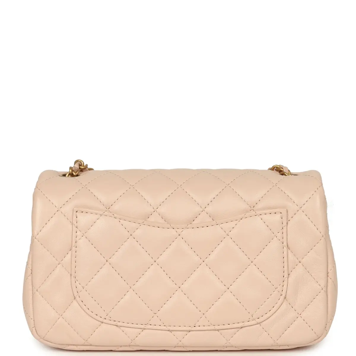 Chanel Pre-owned Chanel Mini Pearl Crush Rectangular Flap Bag Light Pink Lambskin Brushed Gold Hardware | Thumbnail 4 Chanel Pre-owned Chanel Mini Pearl Crush Rectangular Flap Bag Light Pink Lambskin Brushed Gold Hardware | Thumbnail 4