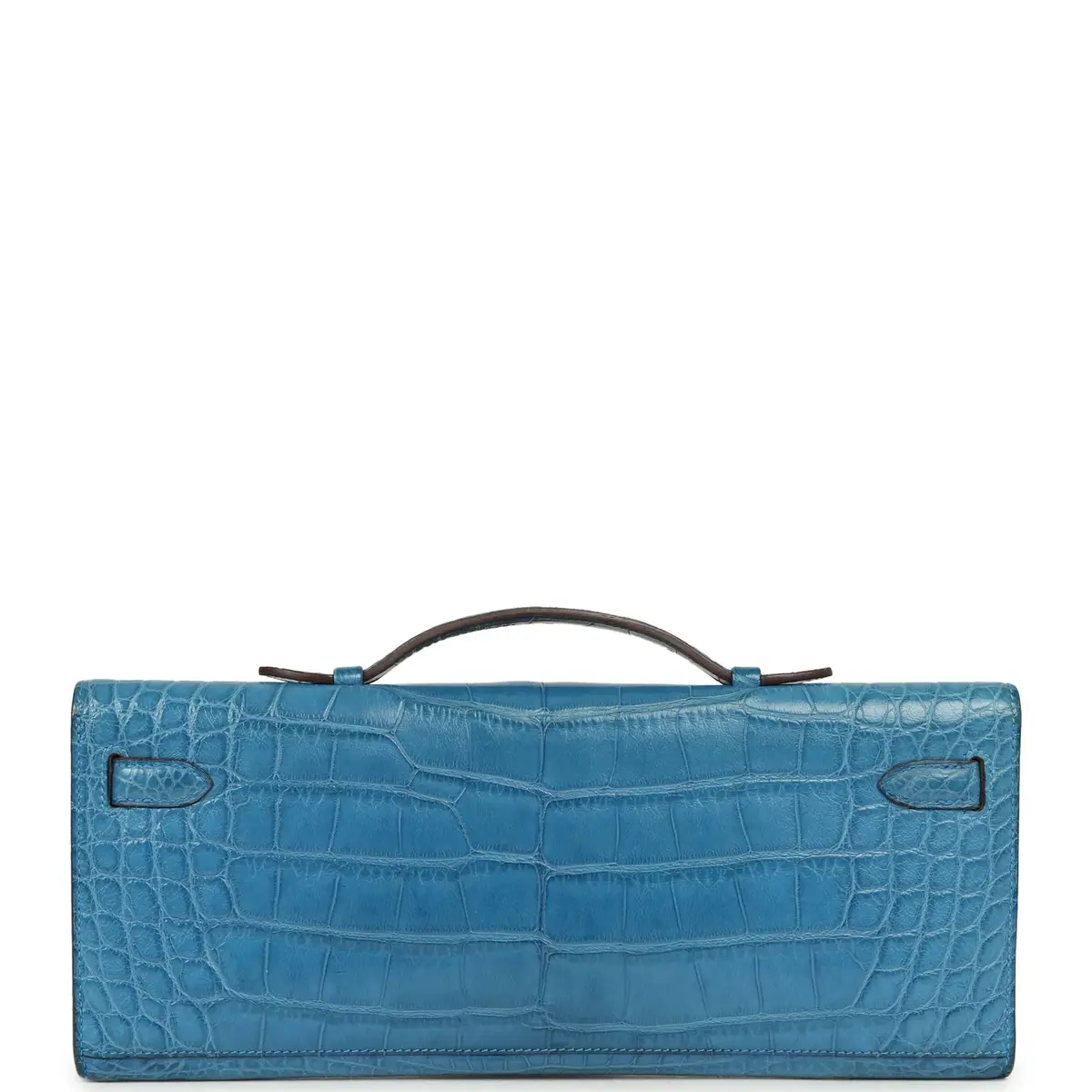 HERMÈS Pre-owned Hermes Kelly Cut Mykonos Matte Alligator Palladium Hardware | Thumbnail 5 HERMÈS Pre-owned Hermes Kelly Cut Mykonos Matte Alligator Palladium Hardware | Thumbnail 5