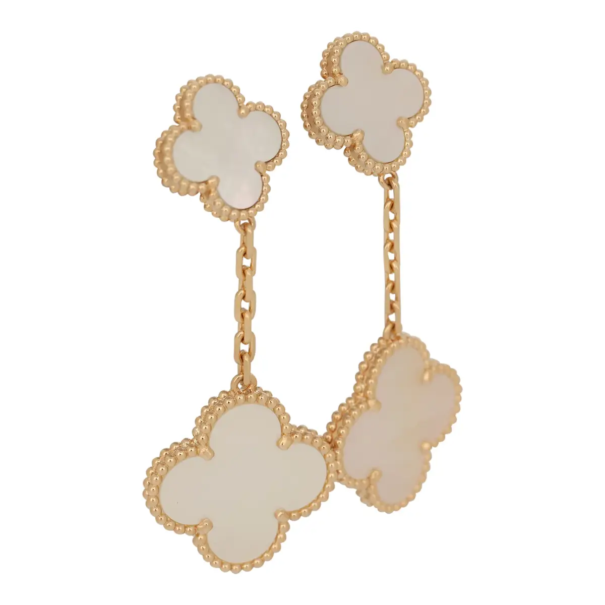 Van Cleef & Arpels Van Cleef & Arpels Magic Alhambra 2 Motif Earrings Mother of Pearl 18K Yellow Gold | Thumbnail 2 Van Cleef & Arpels Van Cleef & Arpels Magic Alhambra 2 Motif Earrings Mother of Pearl 18K Yellow Gold | Thumbnail 2