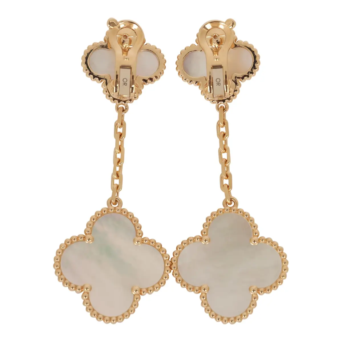 Van Cleef & Arpels Van Cleef & Arpels Magic Alhambra 2 Motif Earrings Mother of Pearl 18K Yellow Gold | Thumbnail 3 Van Cleef & Arpels Van Cleef & Arpels Magic Alhambra 2 Motif Earrings Mother of Pearl 18K Yellow Gold | Thumbnail 3