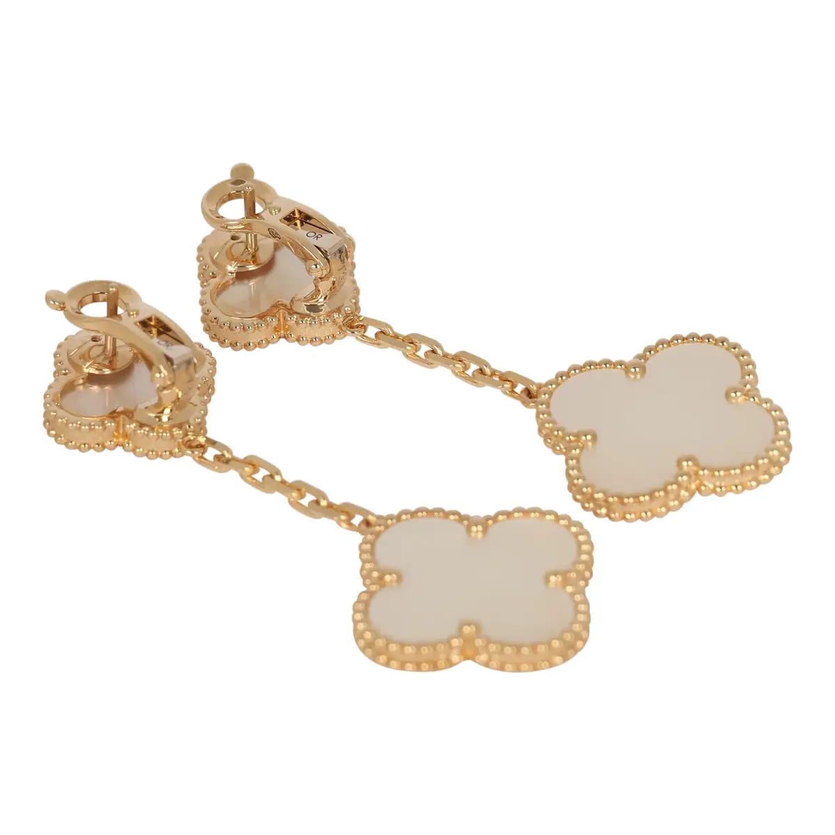 Van Cleef & Arpels Van Cleef & Arpels Magic Alhambra 2 Motif Earrings Mother of Pearl 18K Yellow Gold | Thumbnail 5 Van Cleef & Arpels Van Cleef & Arpels Magic Alhambra 2 Motif Earrings Mother of Pearl 18K Yellow Gold | Thumbnail 5