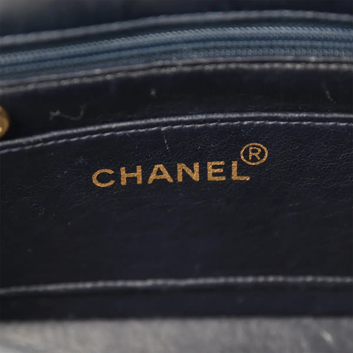 Chanel Vintage Chanel Mini Mademoiselle Flap White, Navy Lambskin Gold Hardware | Thumbnail 9 Chanel Vintage Chanel Mini Mademoiselle Flap White, Navy Lambskin Gold Hardware | Thumbnail 9