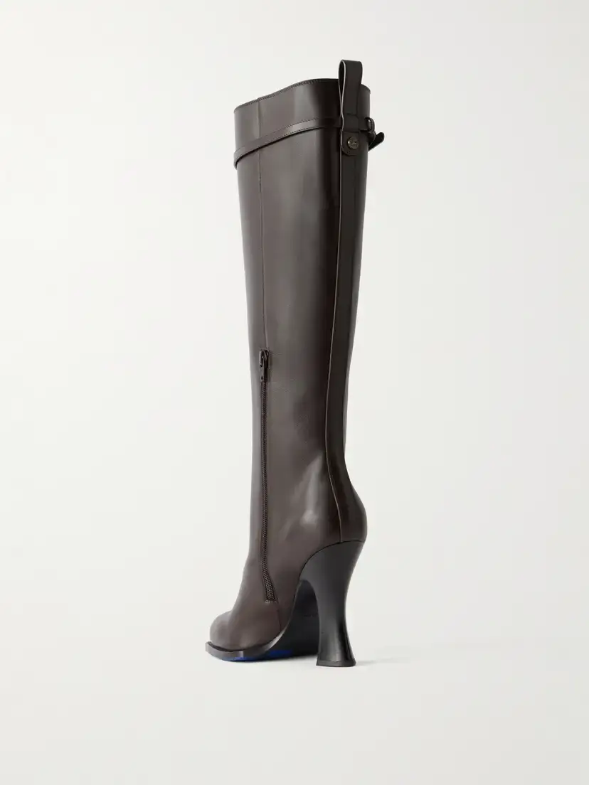 Burberry 100 Belted Leather Knee-high Boots | Thumbnail 3