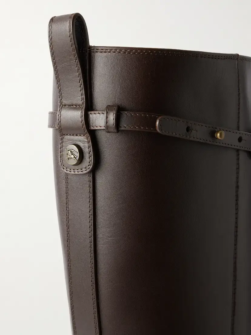Burberry 100 Belted Leather Knee-high Boots | Thumbnail 5