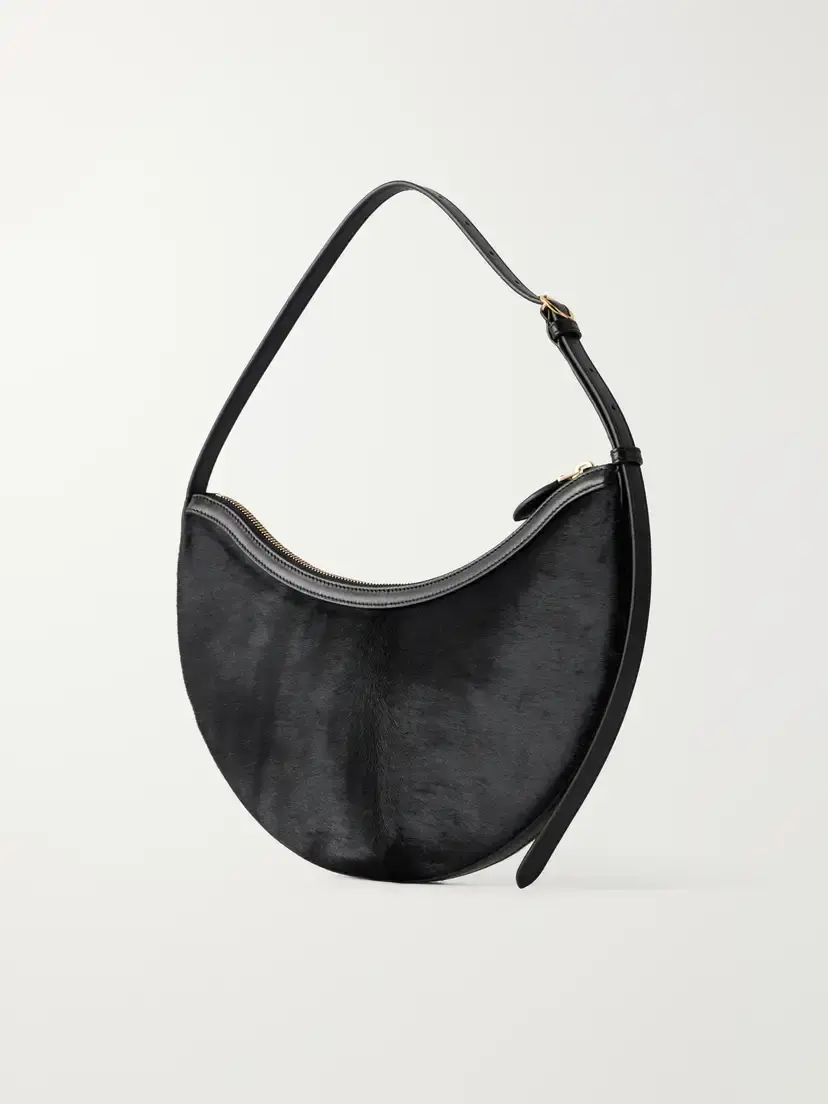 Alaïa Demi Lune Leather-trimmed Calf-hair Shoulder Bag | Thumbnail 3