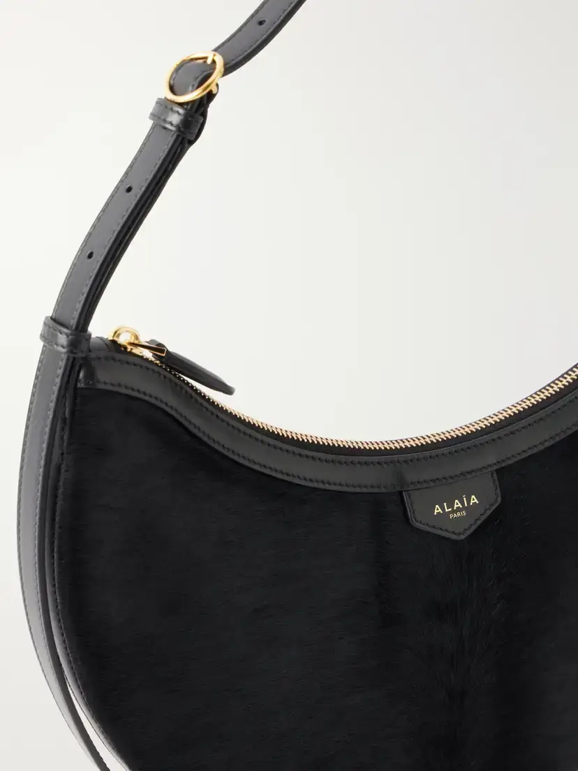 Alaïa Demi Lune Leather-trimmed Calf-hair Shoulder Bag | Thumbnail 4