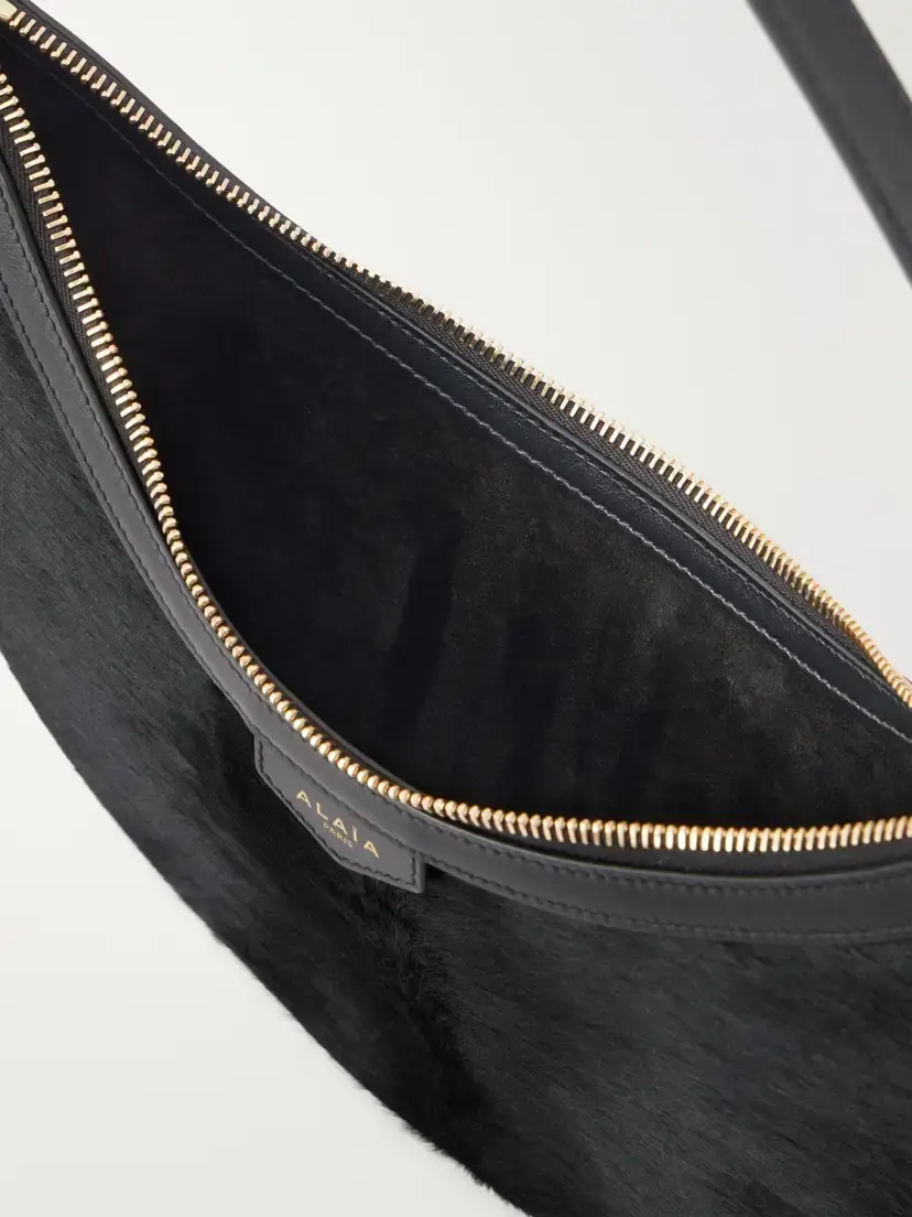 Alaïa Demi Lune Leather-trimmed Calf-hair Shoulder Bag | Thumbnail 5
