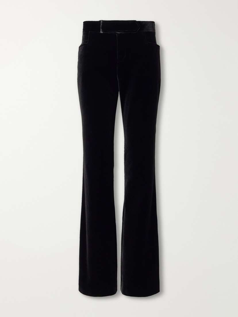 Balmain Velvet Straight-leg Pants