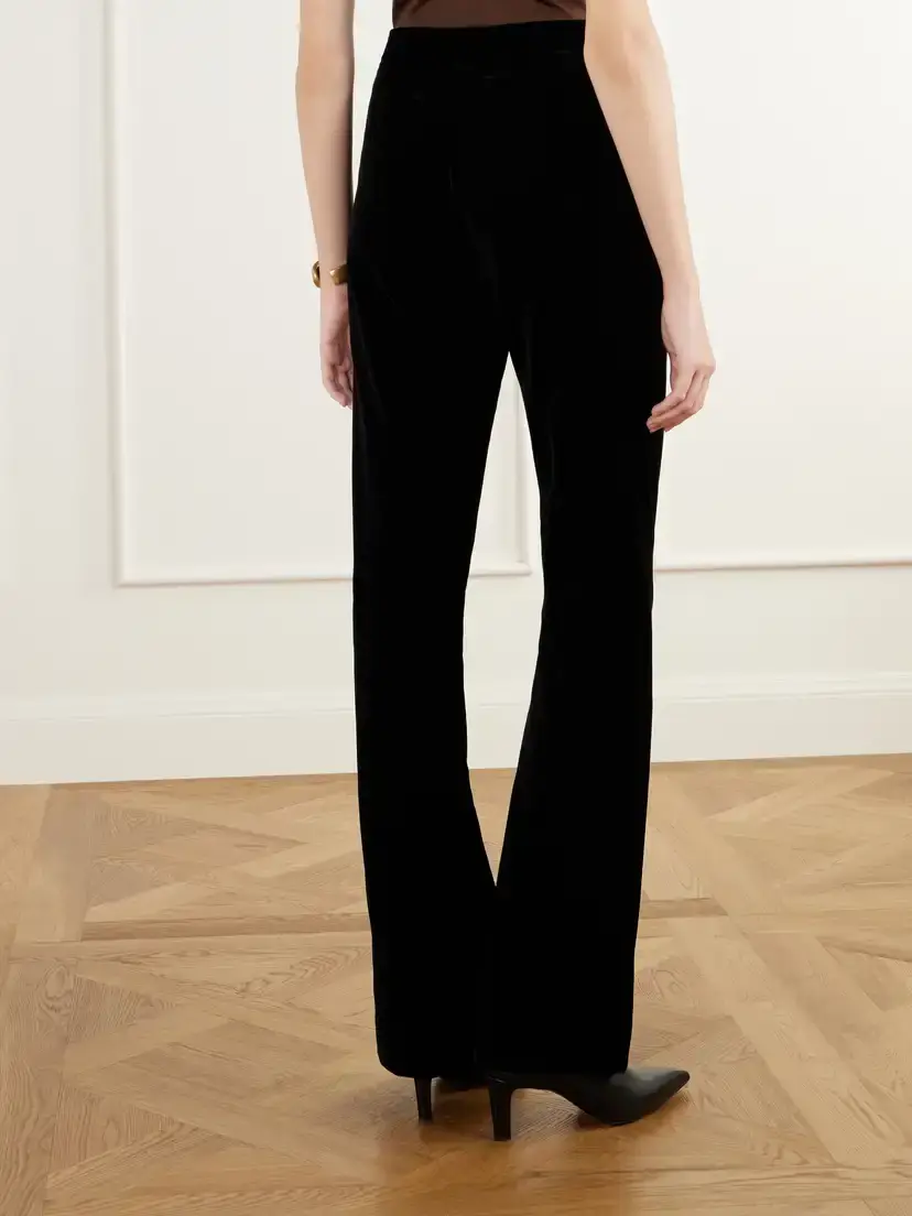 Balmain Velvet Straight-leg Pants | Thumbnail 3