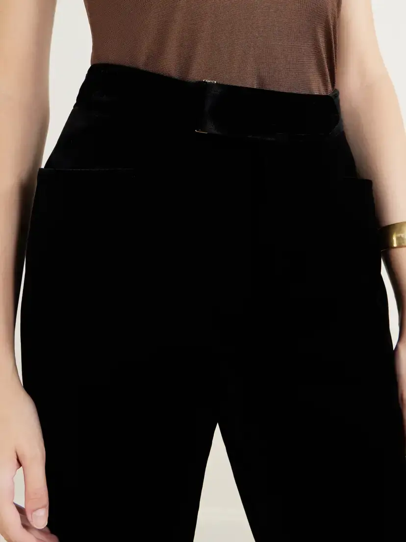 Balmain Velvet Straight-leg Pants | Thumbnail 4