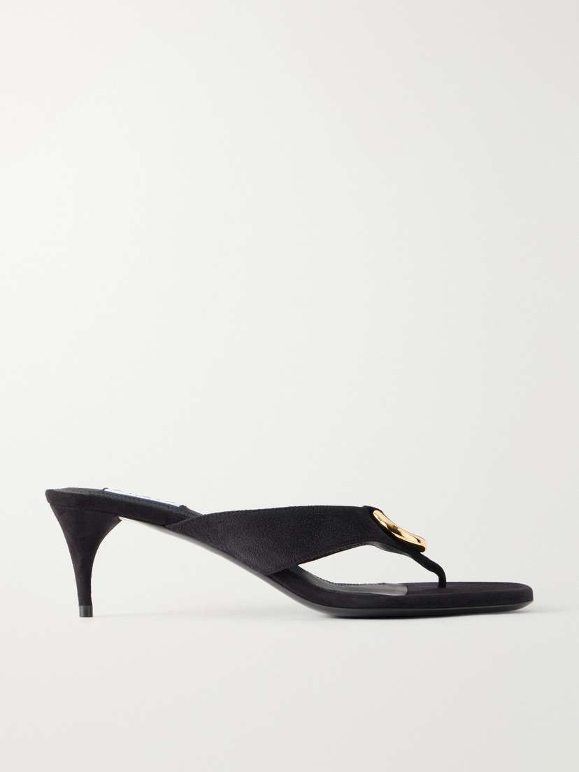 Infra 55 Embellished Suede Thong Sandals