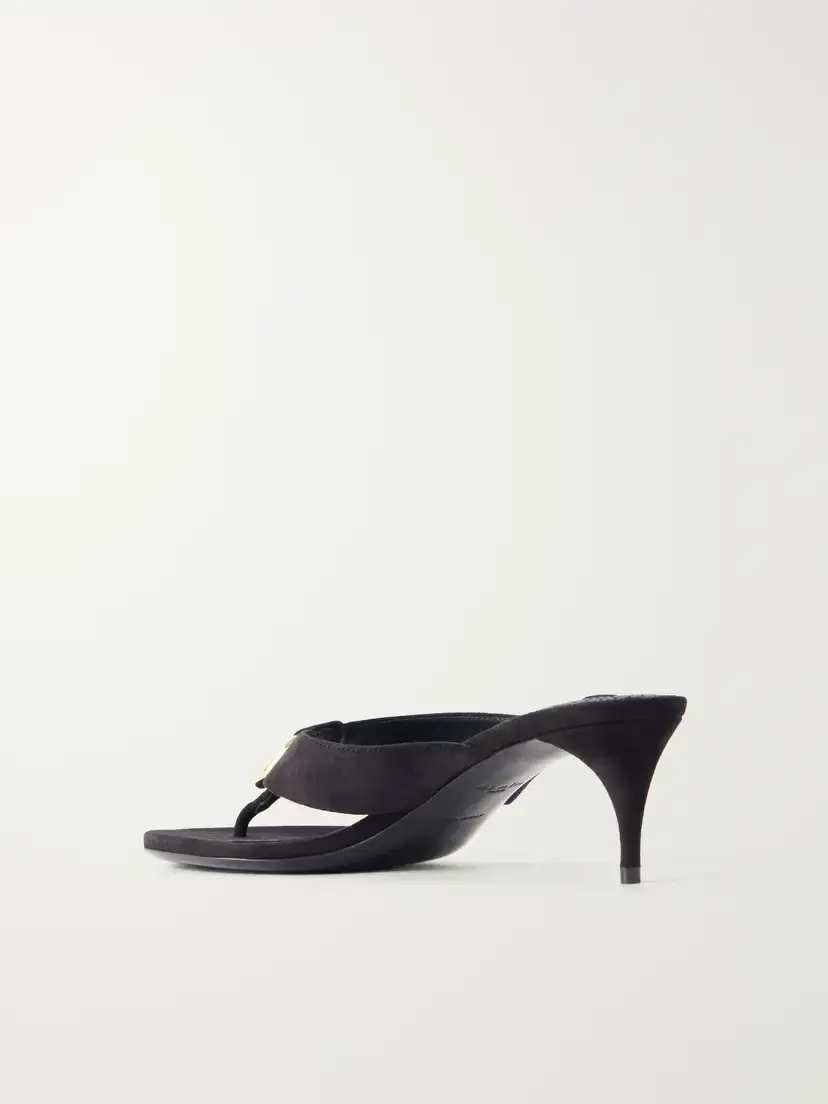Alaïa Infra 55 Embellished Suede Thong Sandals | Thumbnail 3