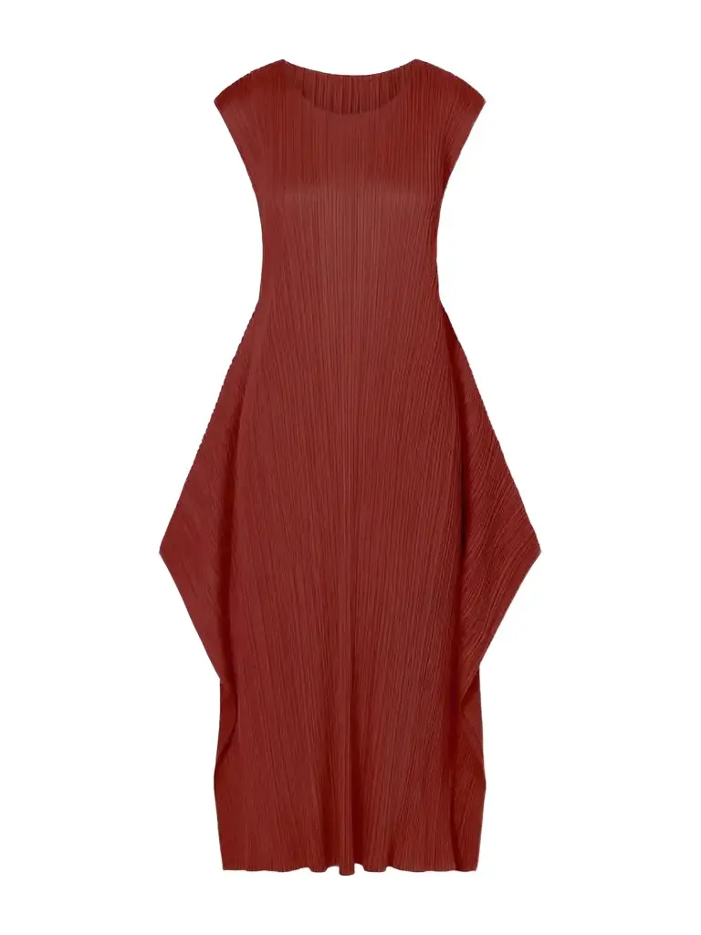 Pleats Please Issey Miyake September Plissé Midi Dress