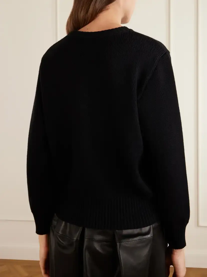 TOTEME Wool And Cotton-blend Sweater | Thumbnail 4