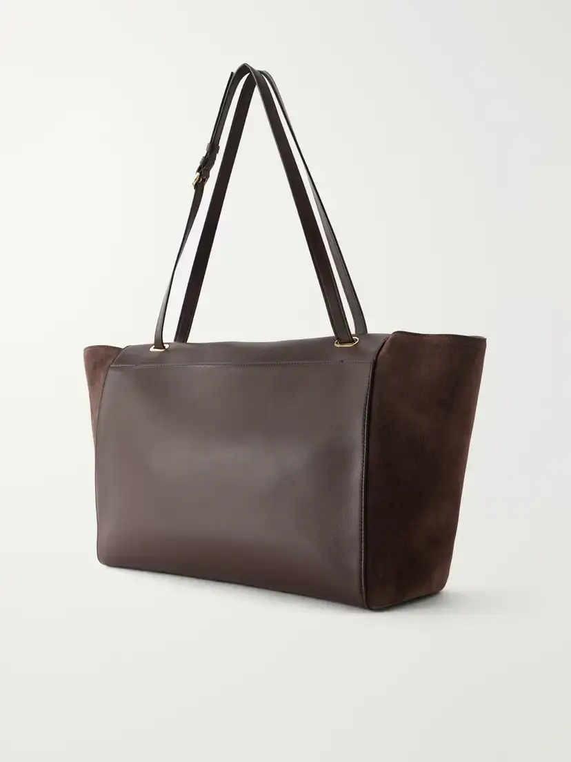Savette Trapeze Leather-trimmed Suede Shoulder Bag | Thumbnail 4 Savette Trapeze Leather-trimmed Suede Shoulder Bag | Thumbnail 4