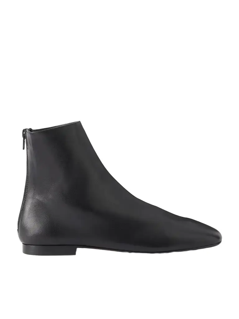 TOTEME Contour Leather Ankle Boots