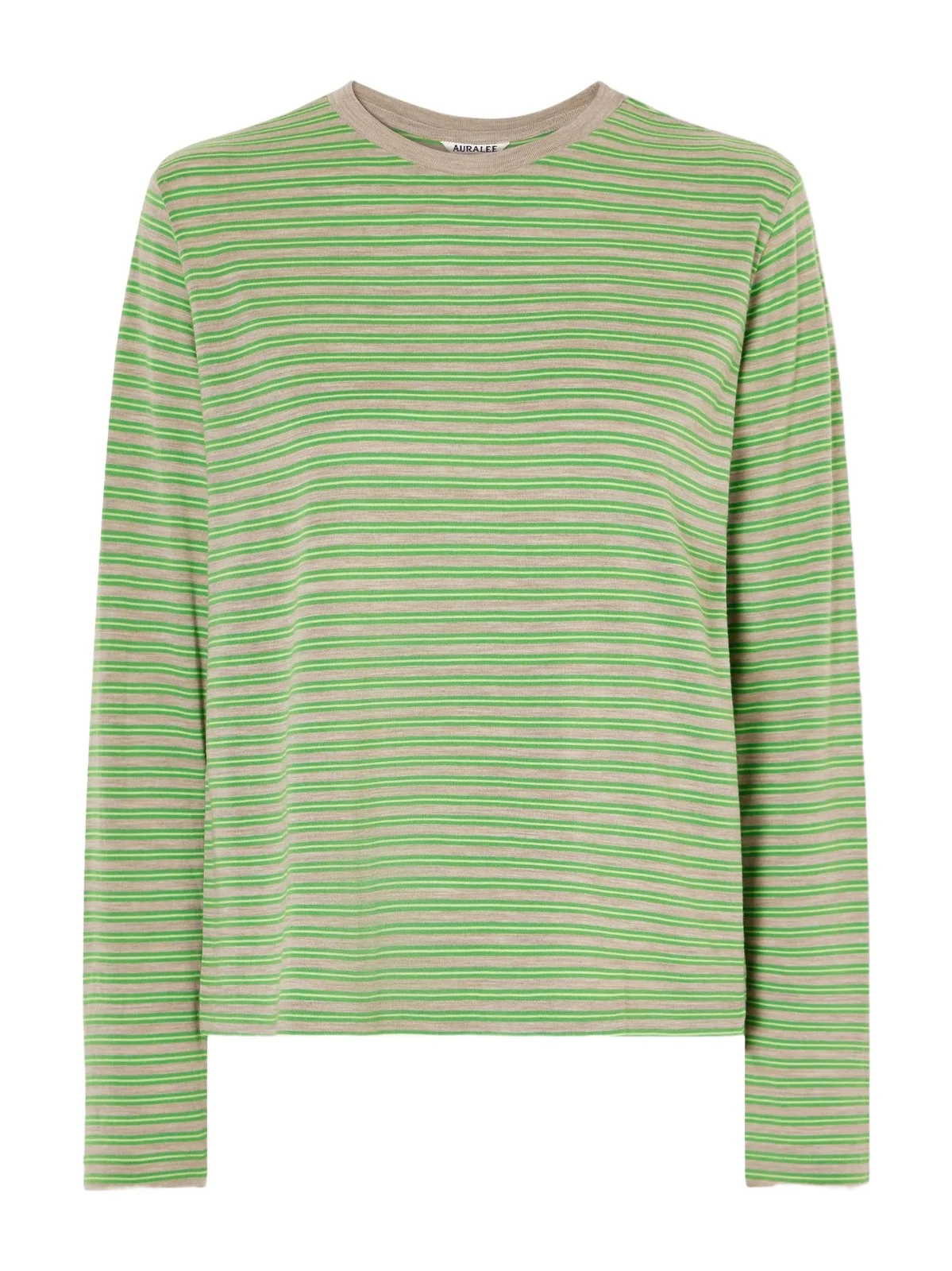 Auralee Striped Wool-jersey T-shirt