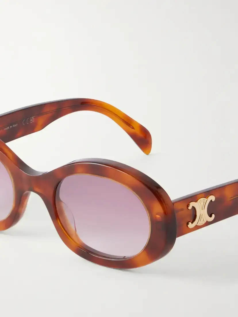 CELINE Eyewear Triomphe Oval-frame Acetate Sunglasses | Thumbnail 4 CELINE Eyewear Triomphe Oval-frame Acetate Sunglasses | Thumbnail 4
