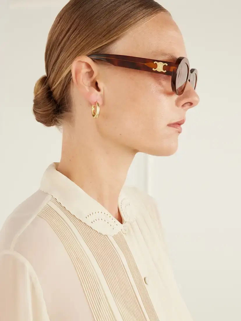 CELINE Eyewear Triomphe Oval-frame Acetate Sunglasses | Thumbnail 5 CELINE Eyewear Triomphe Oval-frame Acetate Sunglasses | Thumbnail 5
