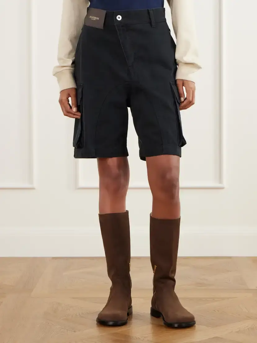 JW Anderson Twisted Patch Pocket Cotton-twill Shorts | Thumbnail 3