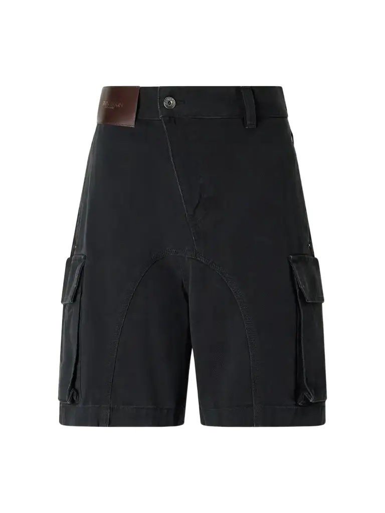 JW Anderson Twisted Patch Pocket Cotton-twill Shorts