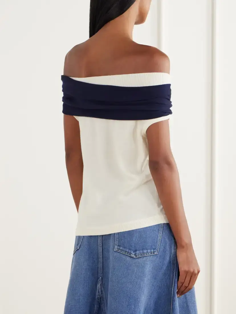 JW Anderson Off-the-shoulder Tie-detailed Asymmetric Wool Tank | Thumbnail 4 JW Anderson Off-the-shoulder Tie-detailed Asymmetric Wool Tank | Thumbnail 4