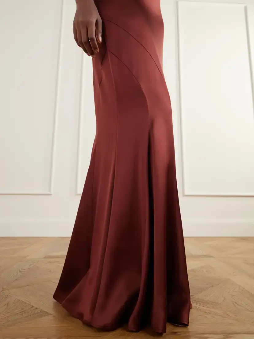 Max Mara Tabarin Pleated Silk-satin Maxi Skirt | Thumbnail 5