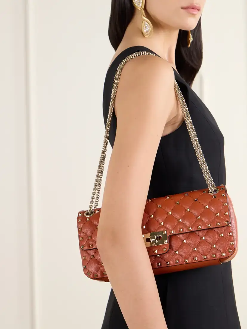 Valentino Garavani Spike Small Studded Quilted Leather Shoulder Bag | Thumbnail 2 Valentino Garavani Spike Small Studded Quilted Leather Shoulder Bag | Thumbnail 2