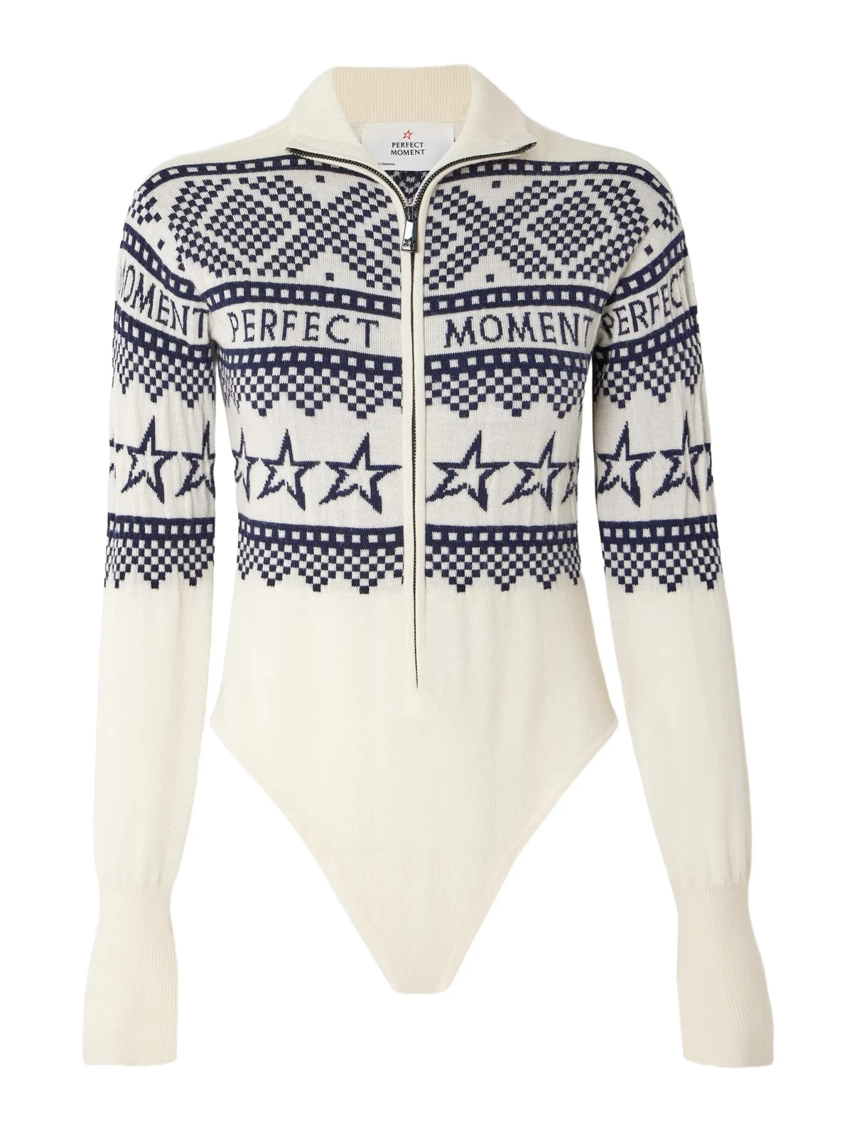 Perfect Moment Holiday Intarsia Merino Wool Bodysuit