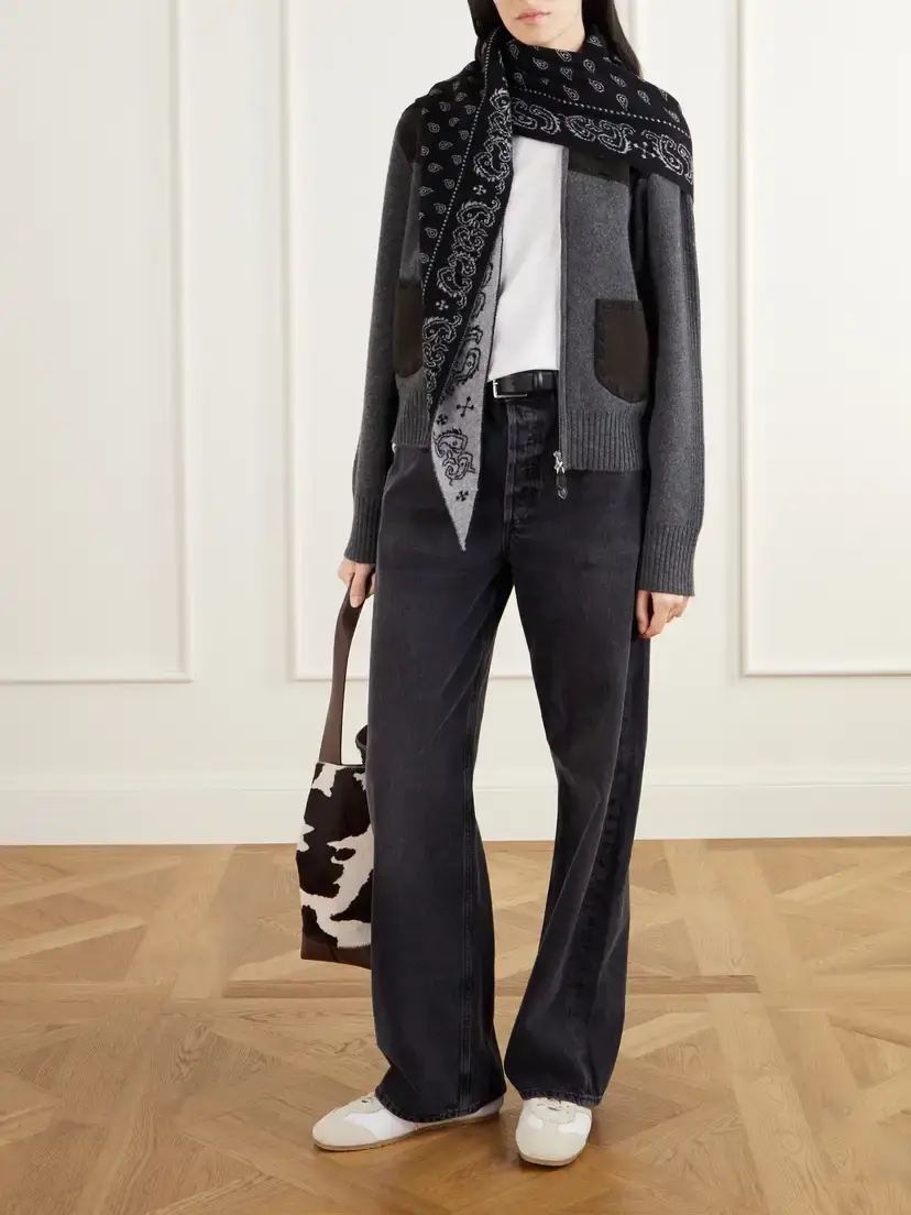 Guest In Residence The Wild Rag Cashmere-jacquard Scarf | Thumbnail 3