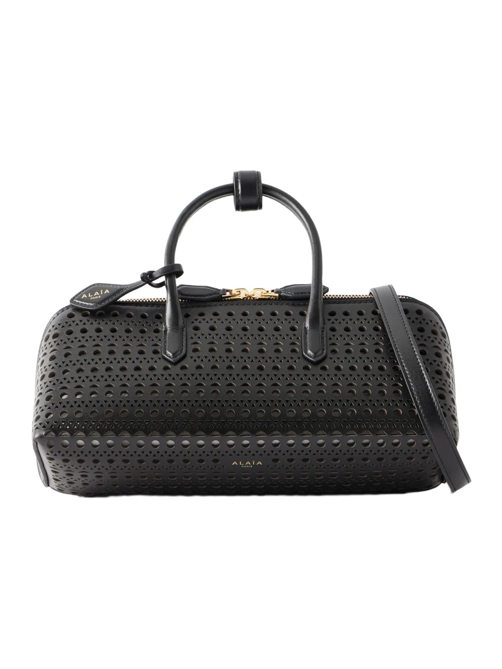 Alaïa Delta Small Laser-cut Leather Shoulder Bag
