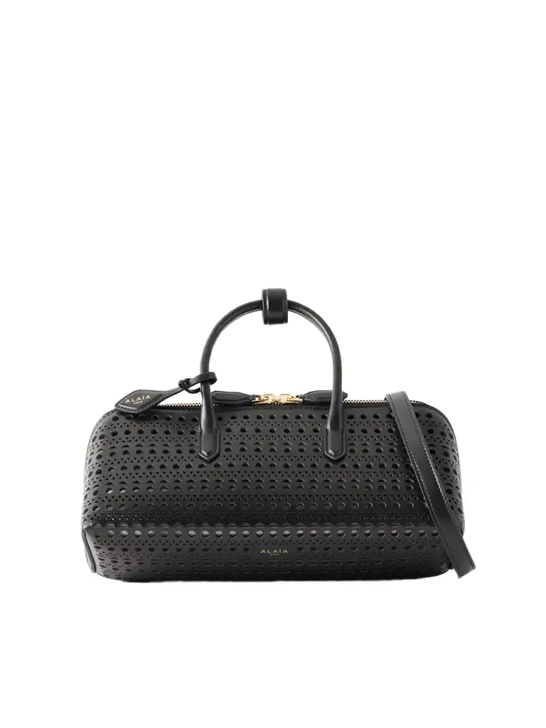 Alaïa Delta Small Laser-cut Leather Shoulder Bag