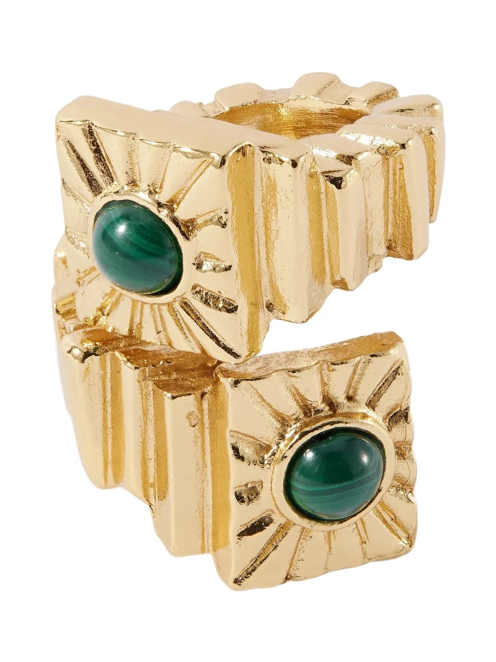 PAOLA SIGHINOLFI Kabala Gold-plated Malachite Ring