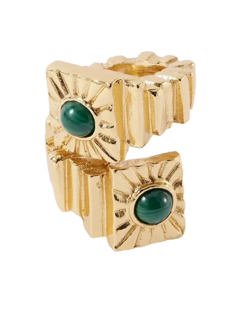 PAOLA SIGHINOLFI Kabala Gold-plated Malachite Ring