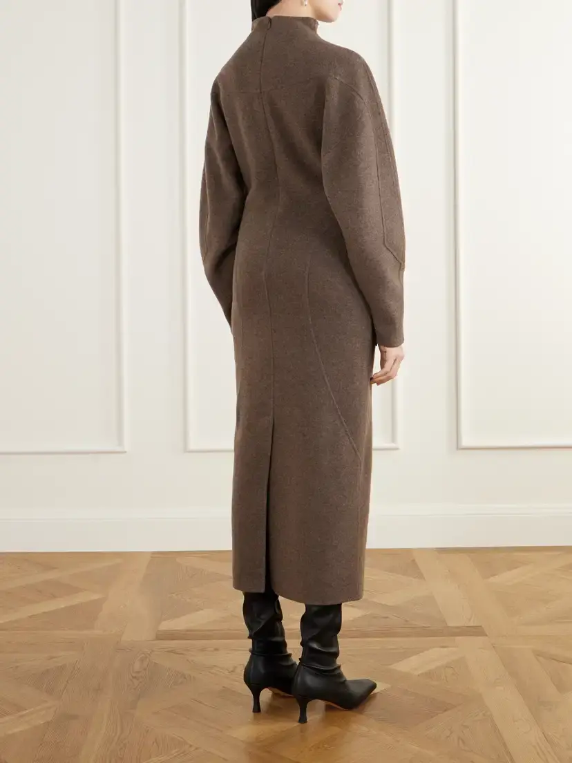 Max Mara Tenuta Paneled Wool-blend Midi Dress | Thumbnail 3 Max Mara Tenuta Paneled Wool-blend Midi Dress | Thumbnail 3