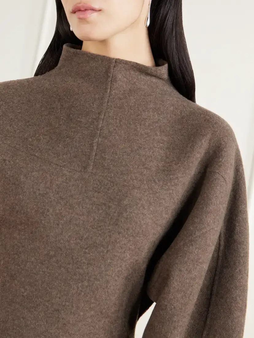 Max Mara Tenuta Paneled Wool-blend Midi Dress | Thumbnail 4 Max Mara Tenuta Paneled Wool-blend Midi Dress | Thumbnail 4