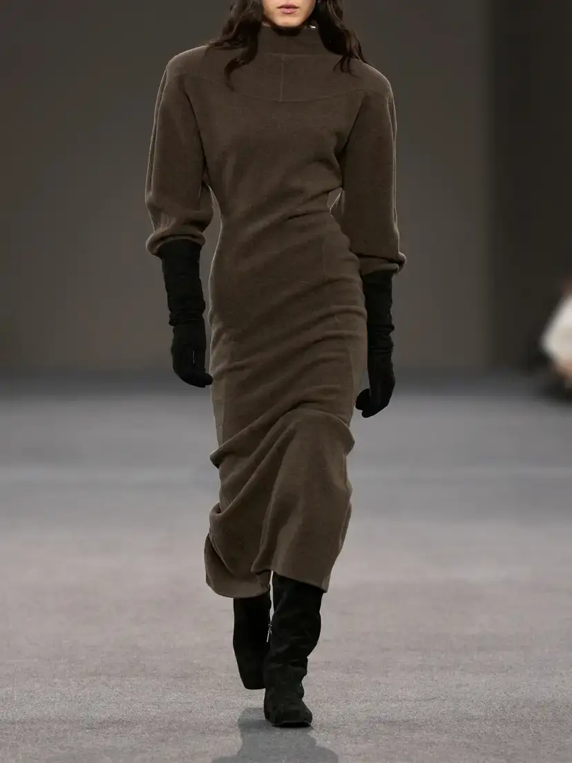 Max Mara Tenuta Paneled Wool-blend Midi Dress | Thumbnail 5 Max Mara Tenuta Paneled Wool-blend Midi Dress | Thumbnail 5