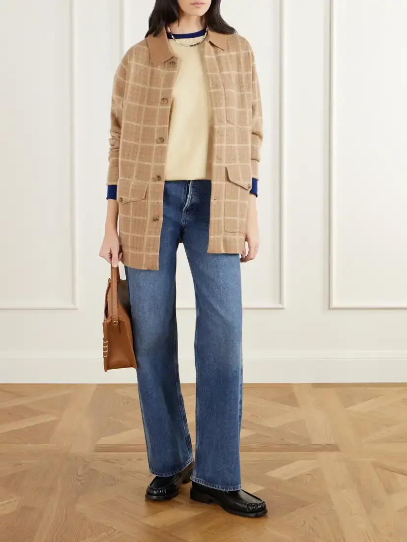 Guest In Residence Tartan Industry Checked Wool And Cashmere-blend Jacket - Brown | Thumbnail 2 Guest In Residence Tartan Industry Checked Wool And Cashmere-blend Jacket - Brown | Thumbnail 2