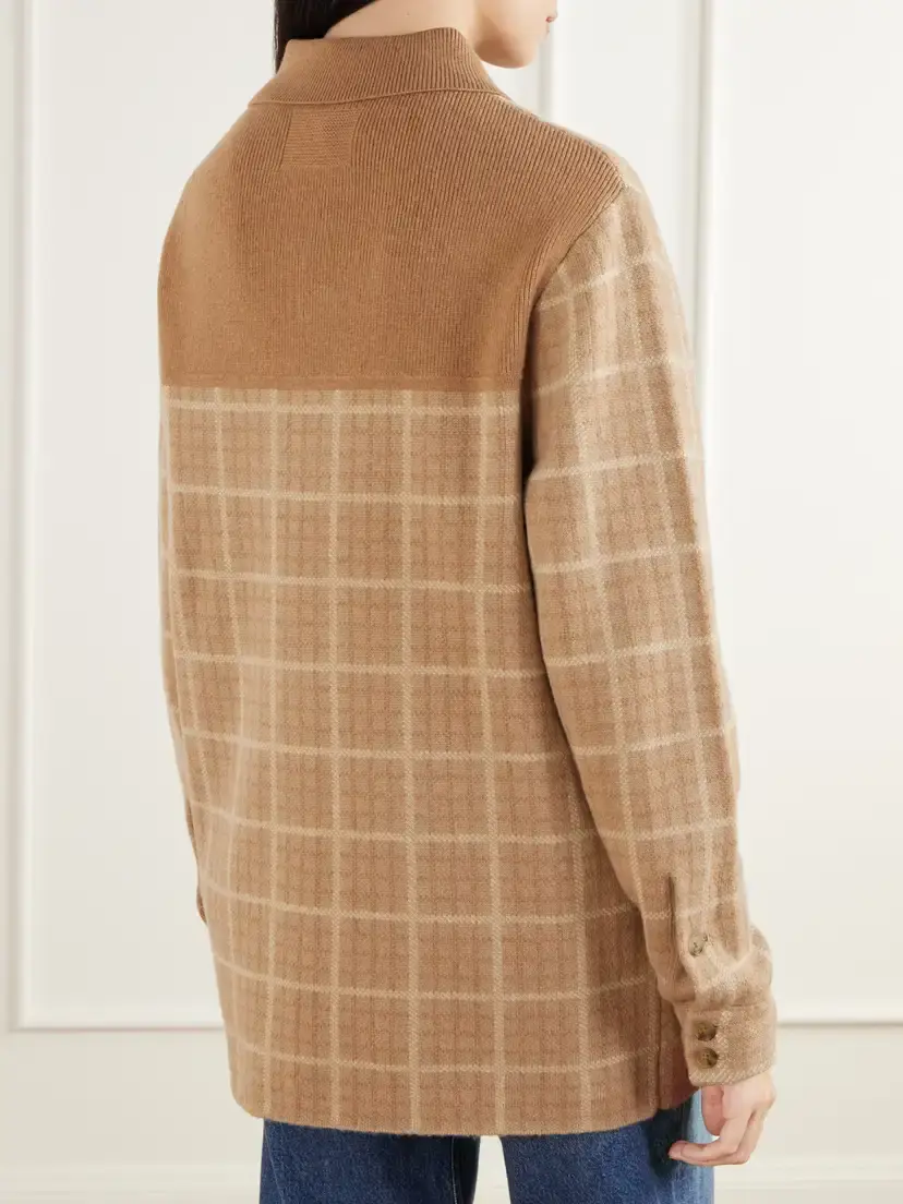 Guest In Residence Tartan Industry Checked Wool And Cashmere-blend Jacket - Brown | Thumbnail 4 Guest In Residence Tartan Industry Checked Wool And Cashmere-blend Jacket - Brown | Thumbnail 4