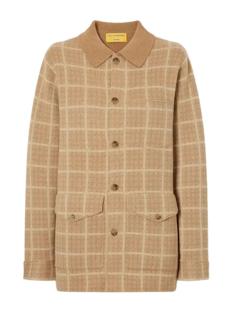 Guest In Residence Tartan Industry Checked Wool And Cashmere-blend Jacket - Brown